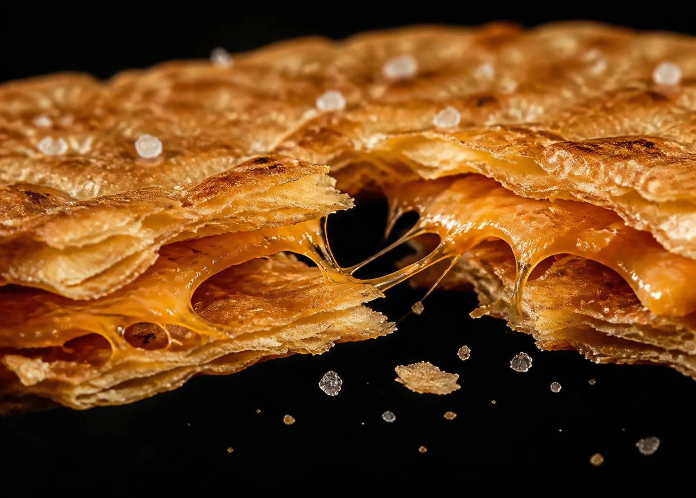 unexpected texture: Layers. Cheese. Crunch.