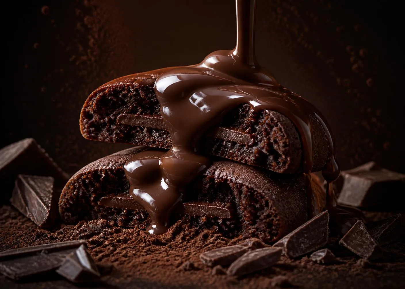 decadent texture: Chocolate. Cream. Indulgence.